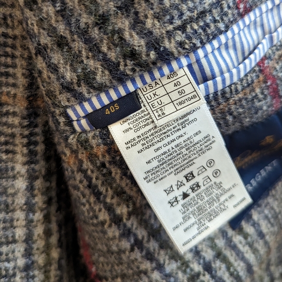 NWT Brooks Brothers Regent Fit Tweed Wool Blazer Sport Coat 40S - Picture 10 of 10